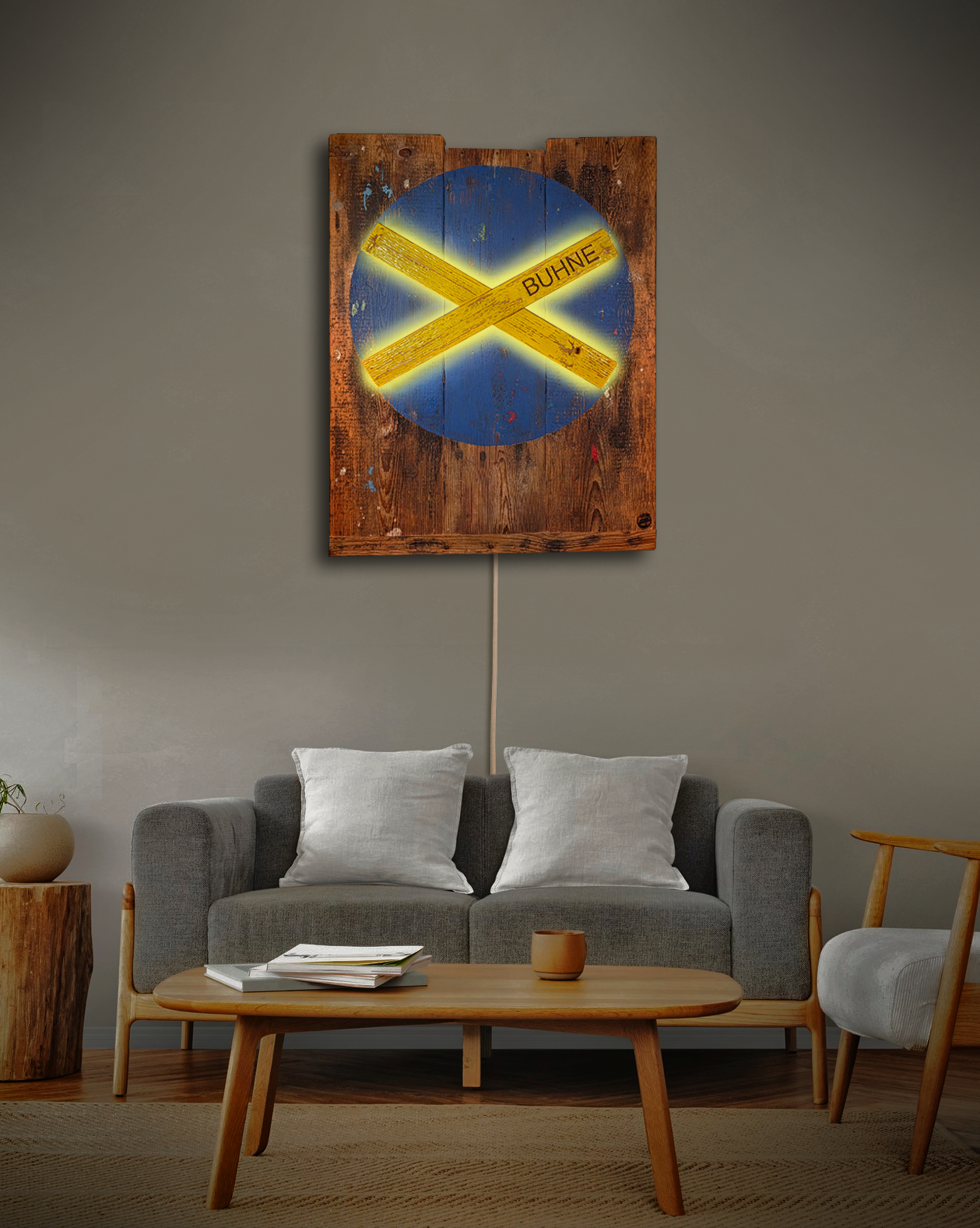 Driftwood-Buhnenkreuz Lampe ☛ NUR ABHOLUNG