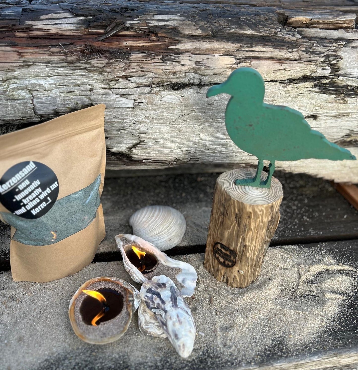 Driftwood Skulptur „Möwe Kalle“ – maritimes Unikat mit Sylter Seele