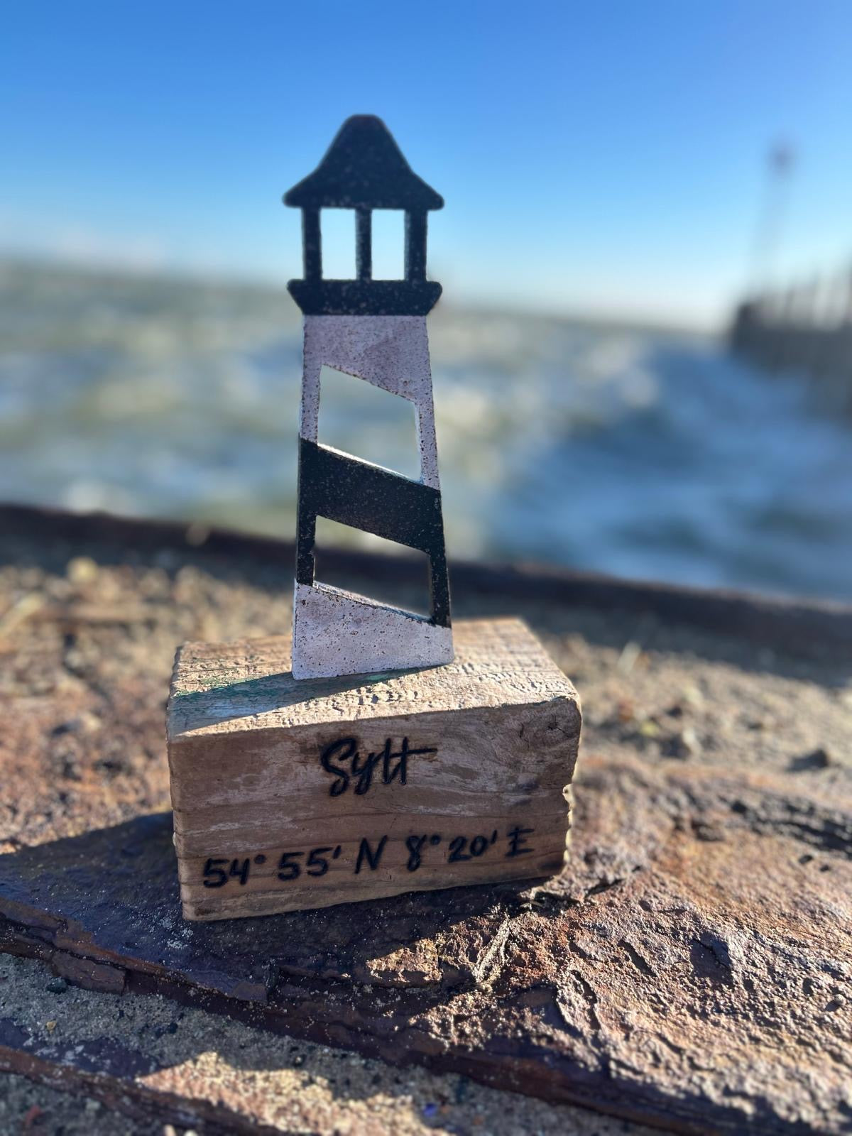 🌊 Driftwood Skulptur „Sylter Leuchtturm“ – Ein Stück Küste für Zuhause