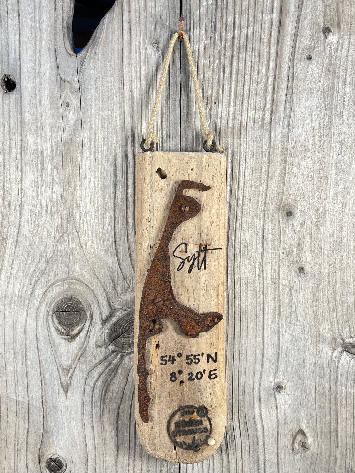 Driftwood-Schild Sylt · Koordinaten