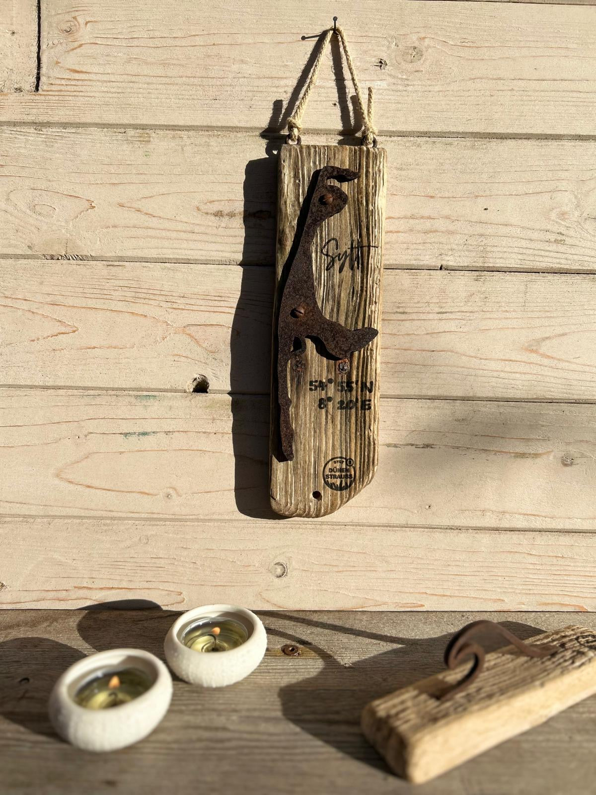 Driftwood-Schild Sylt · Koordinaten