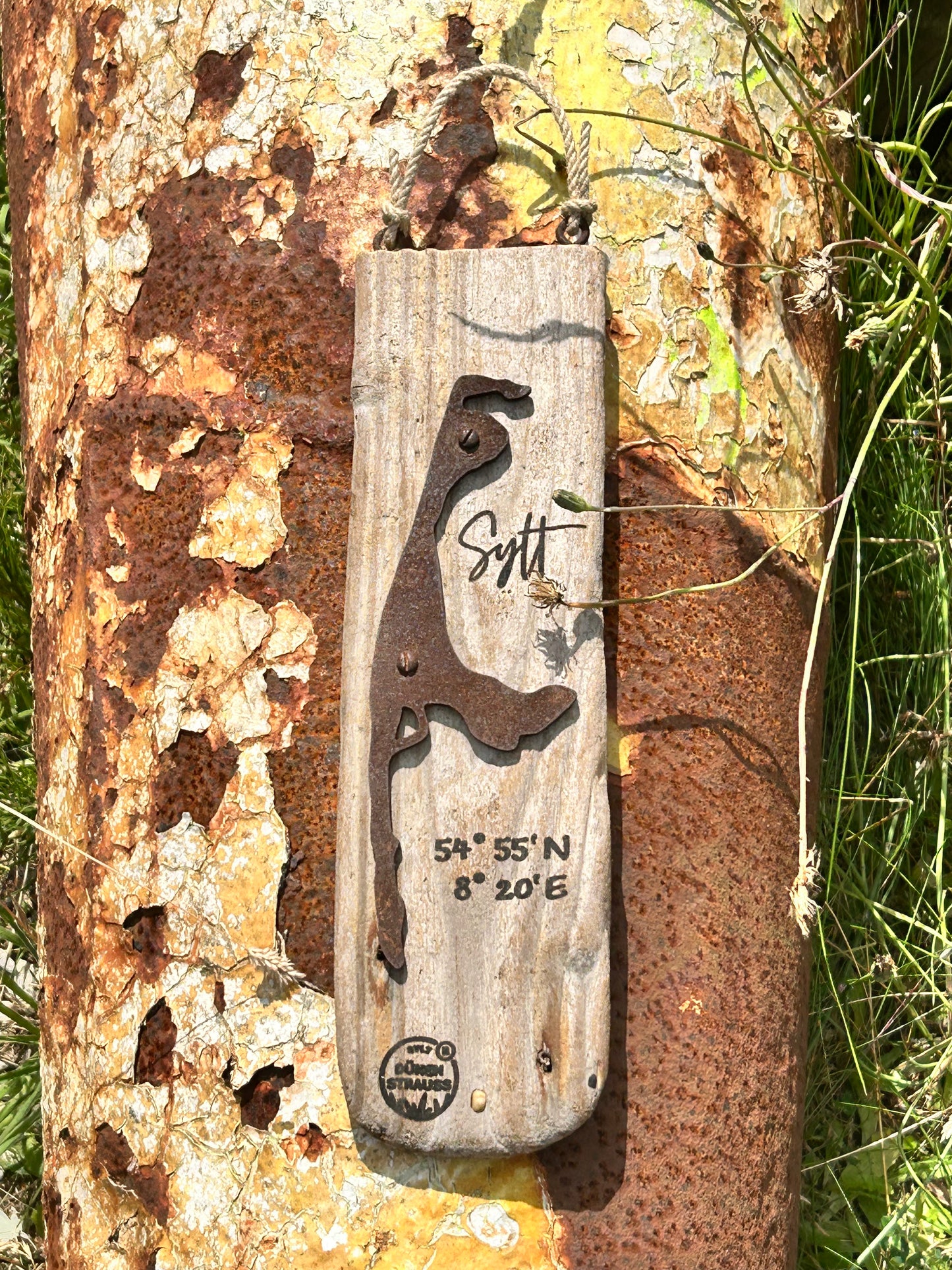 Driftwood-Schild Sylt · Koordinaten