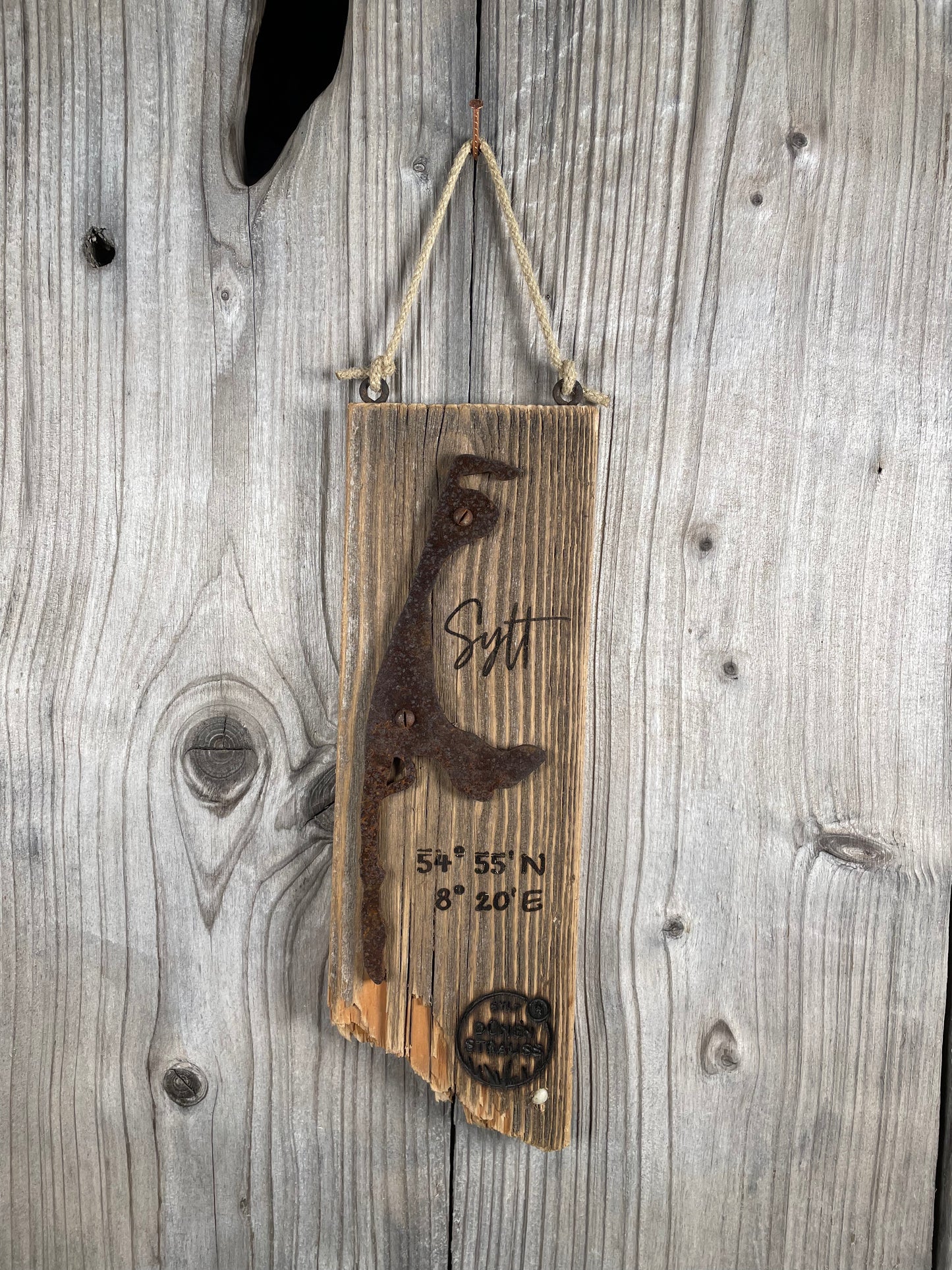 Driftwood-Schild Sylt · Koordinaten