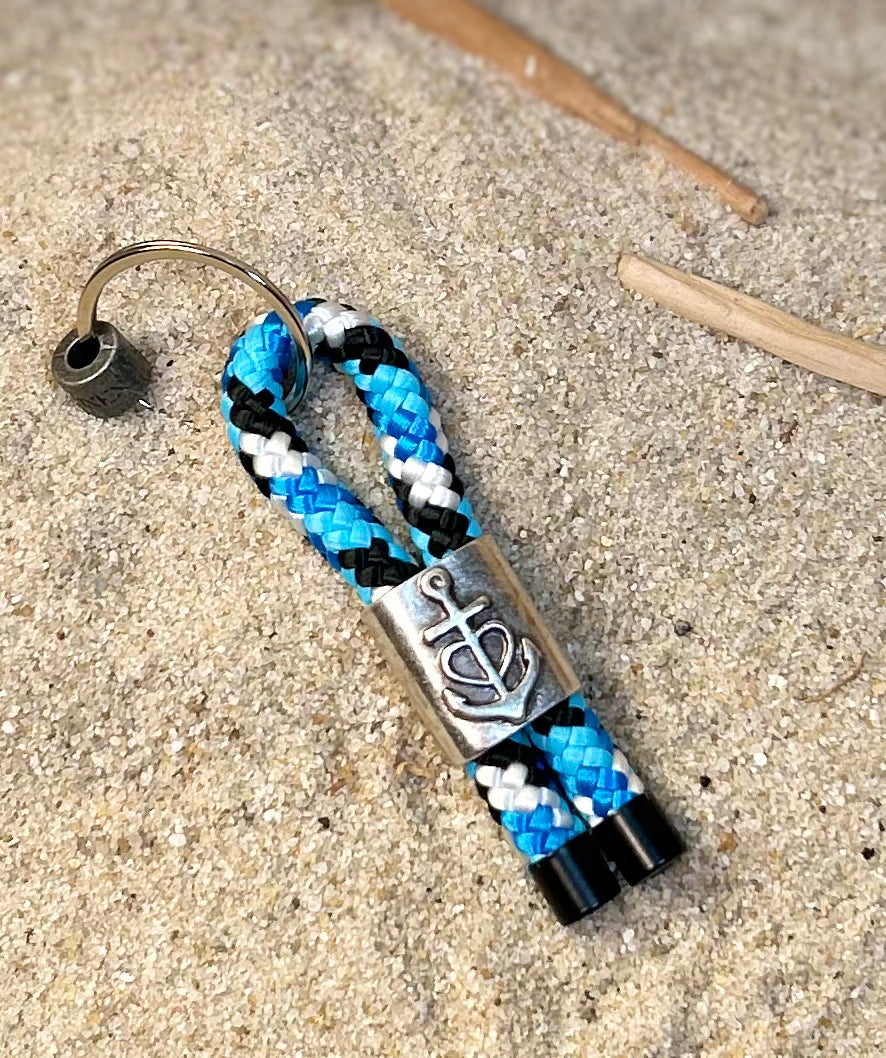 Segeltau Schlüsselanhänger Mini · Glaube Liebe Hoffnung-Schiebhülse