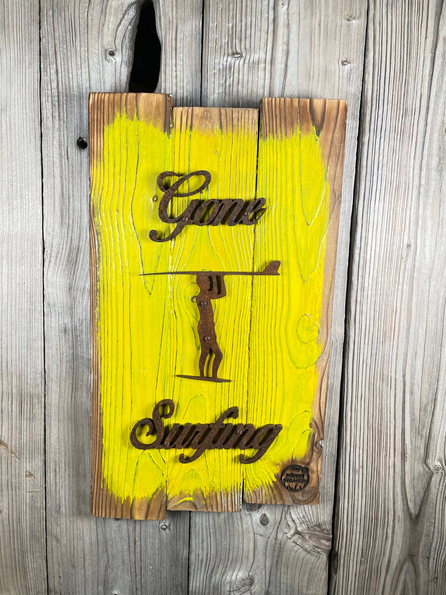 Driftwood-Schild • "Gone Surfing"