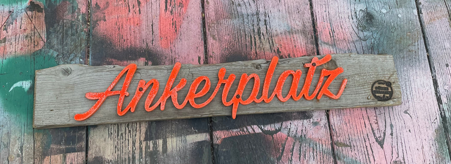 ⚓ Driftwood Schild „Ankerplatz“ – Zuhause ist, wo dein Herz vor Anker geht