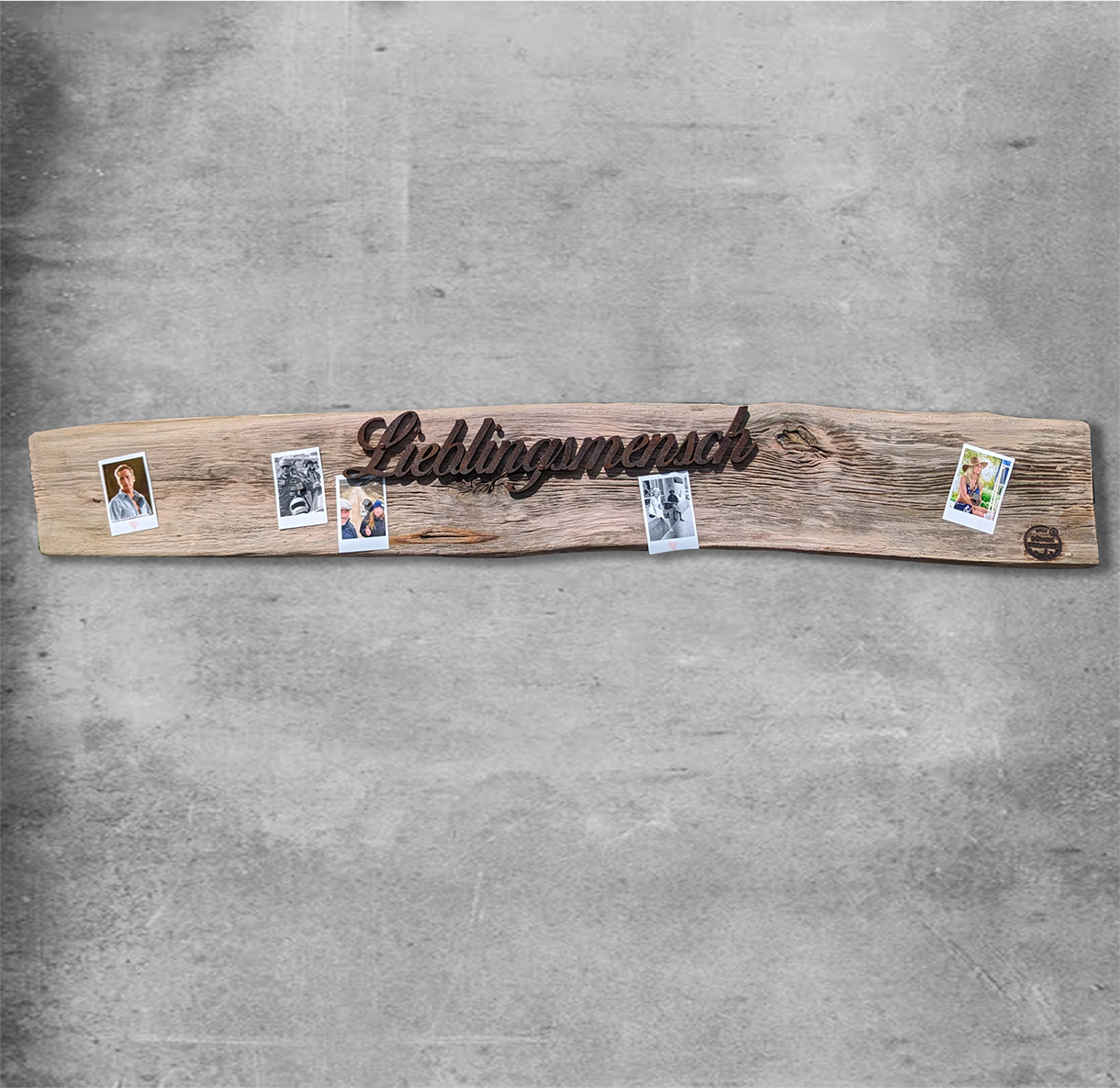 Driftwood-Schild "Lieblingsmenschen" Foto-Board