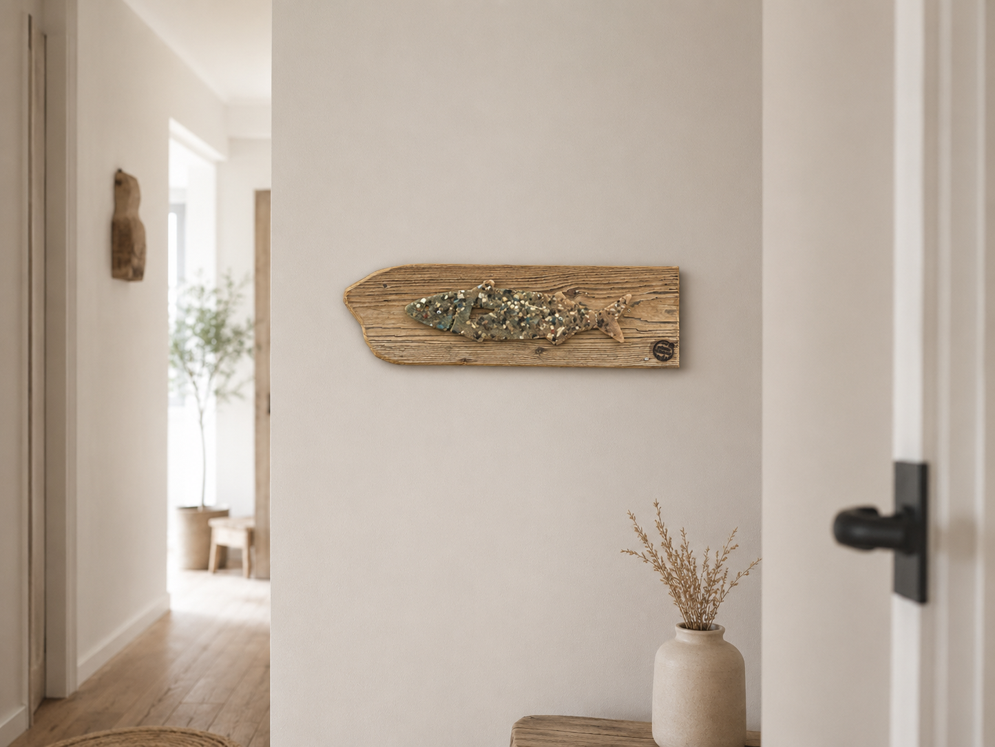 ⚓ Driftwood trift Epoxidharz „Sylt, Makrele, Anker & Co."