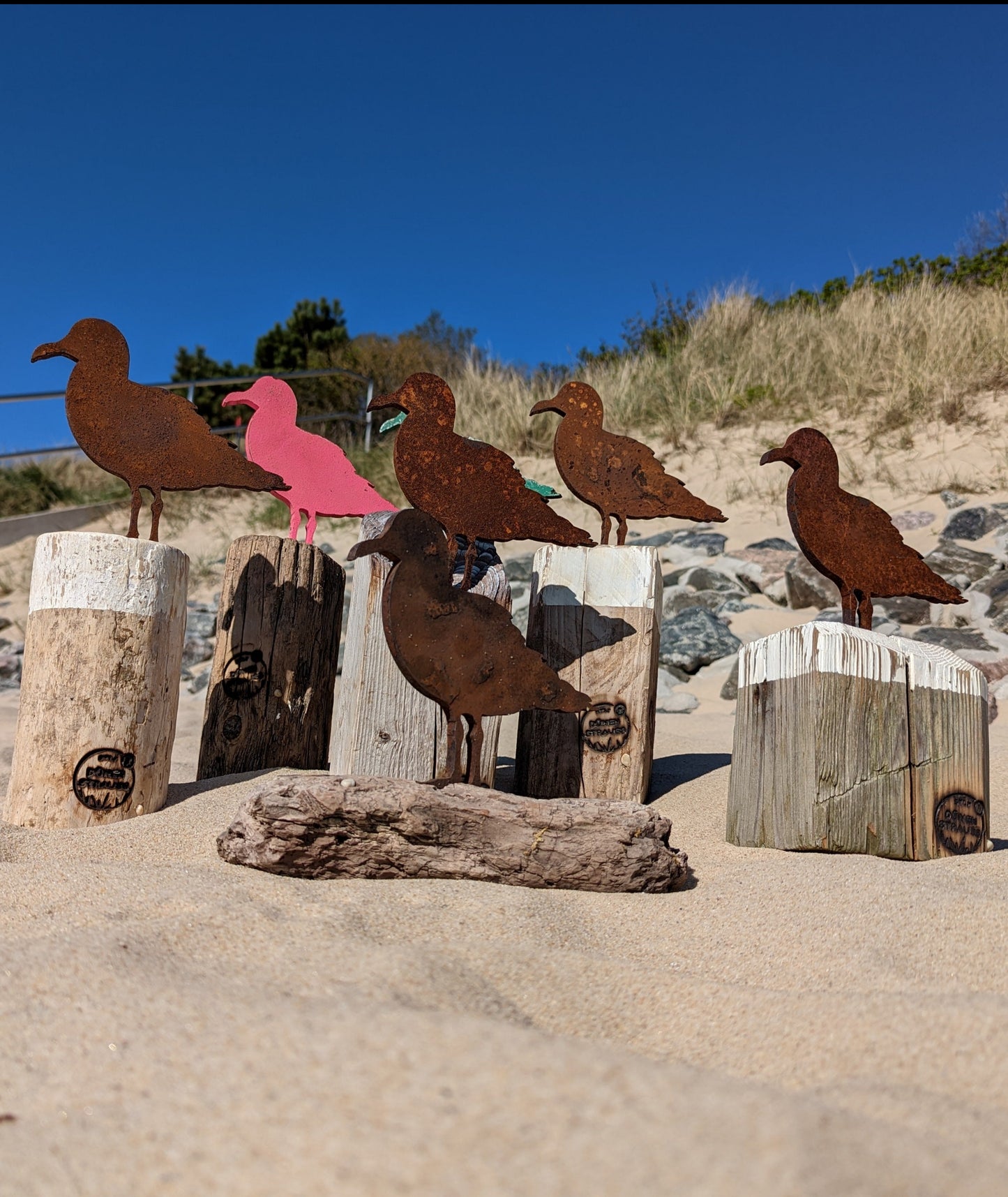 Driftwood Möwen Skulpturen