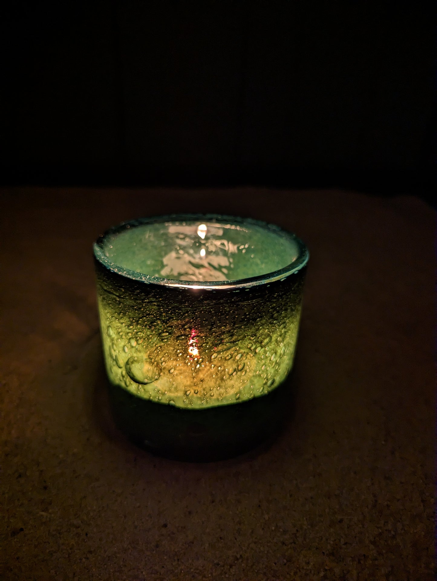 DutZ Vase · Votive Bubbles · Dark Green