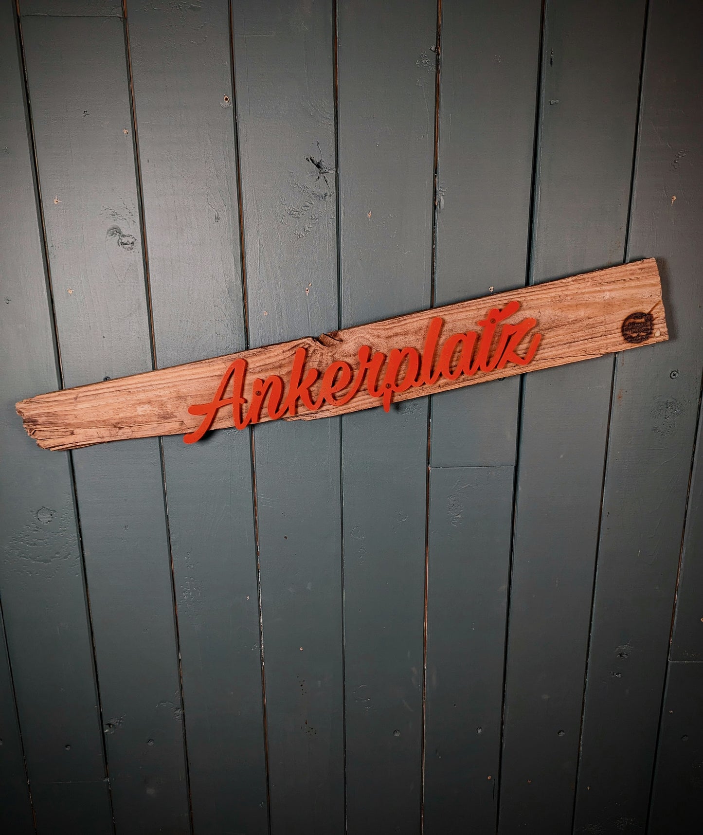Driftwood-Schild Ankerplatz