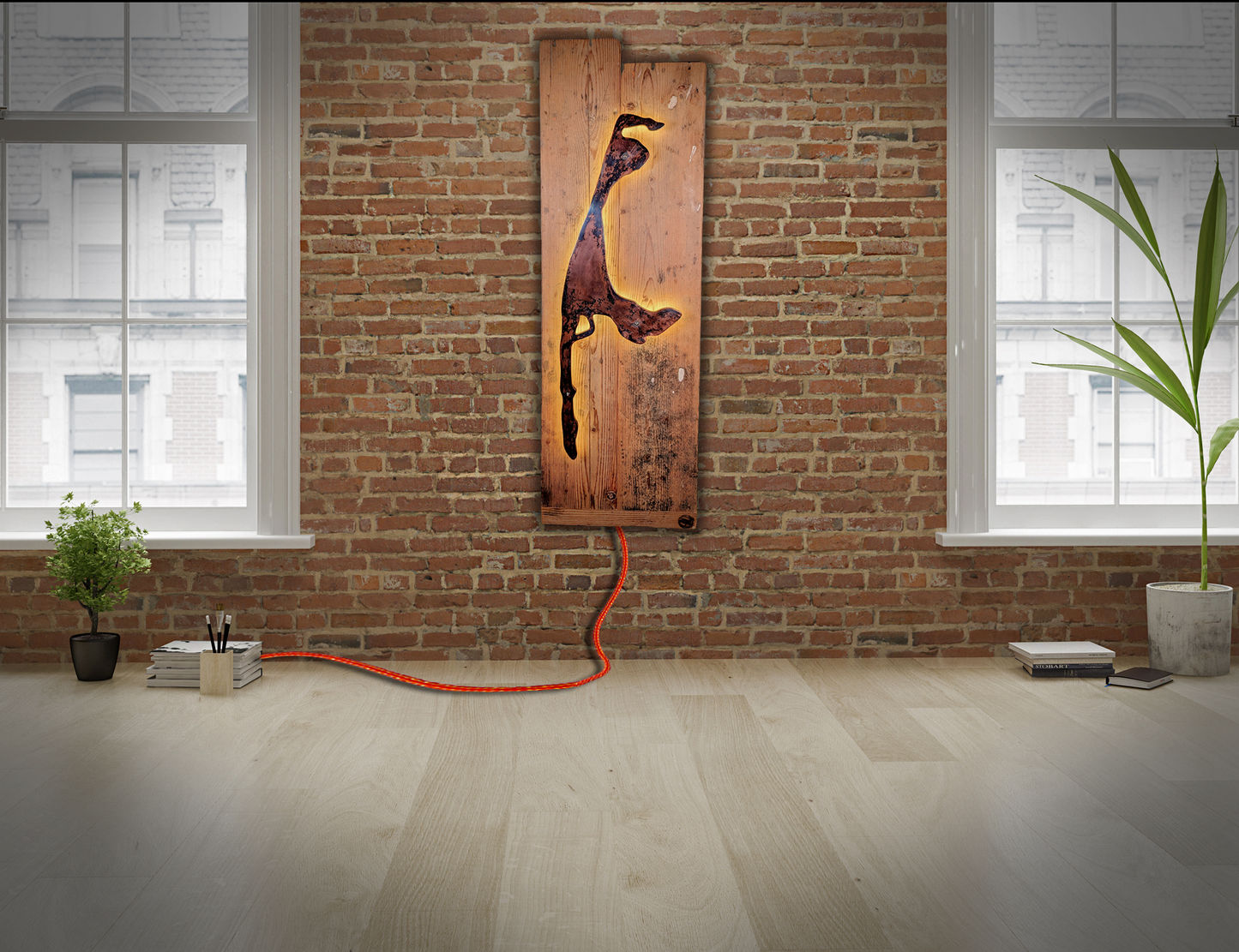 Driftwood-Sylt Lampe • Sylt Silhouette speziell verkupfert
