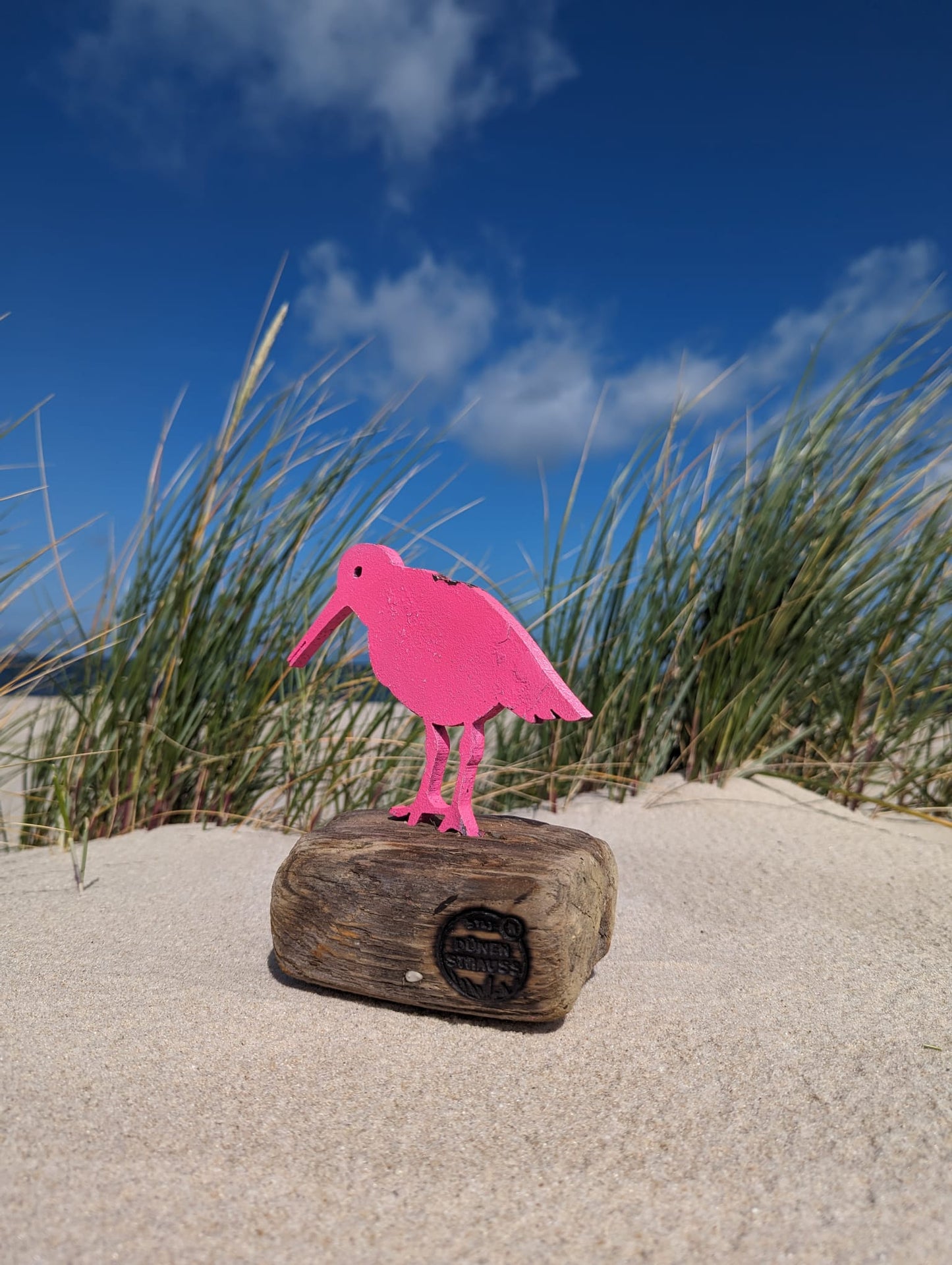 Driftwood Skulpturen Austernfischer "Petrol"