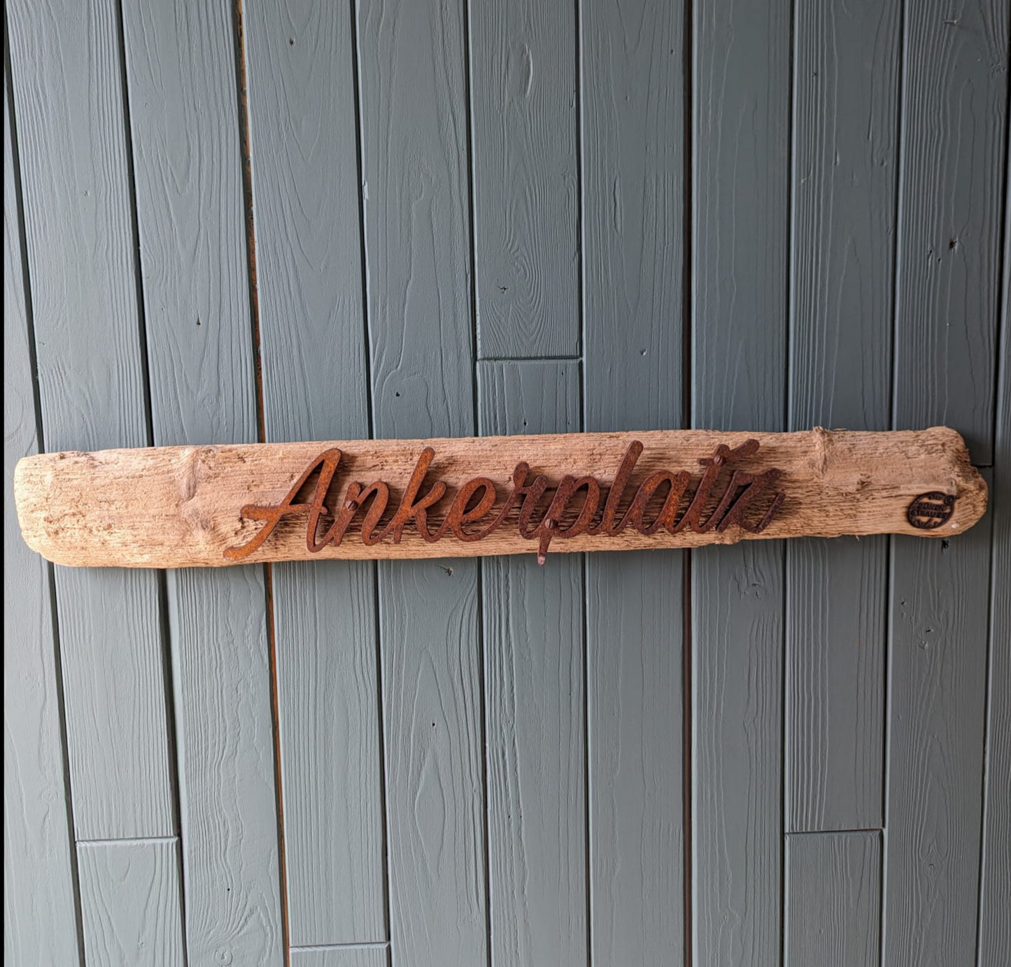 Driftwood-Schild Ankerplatz