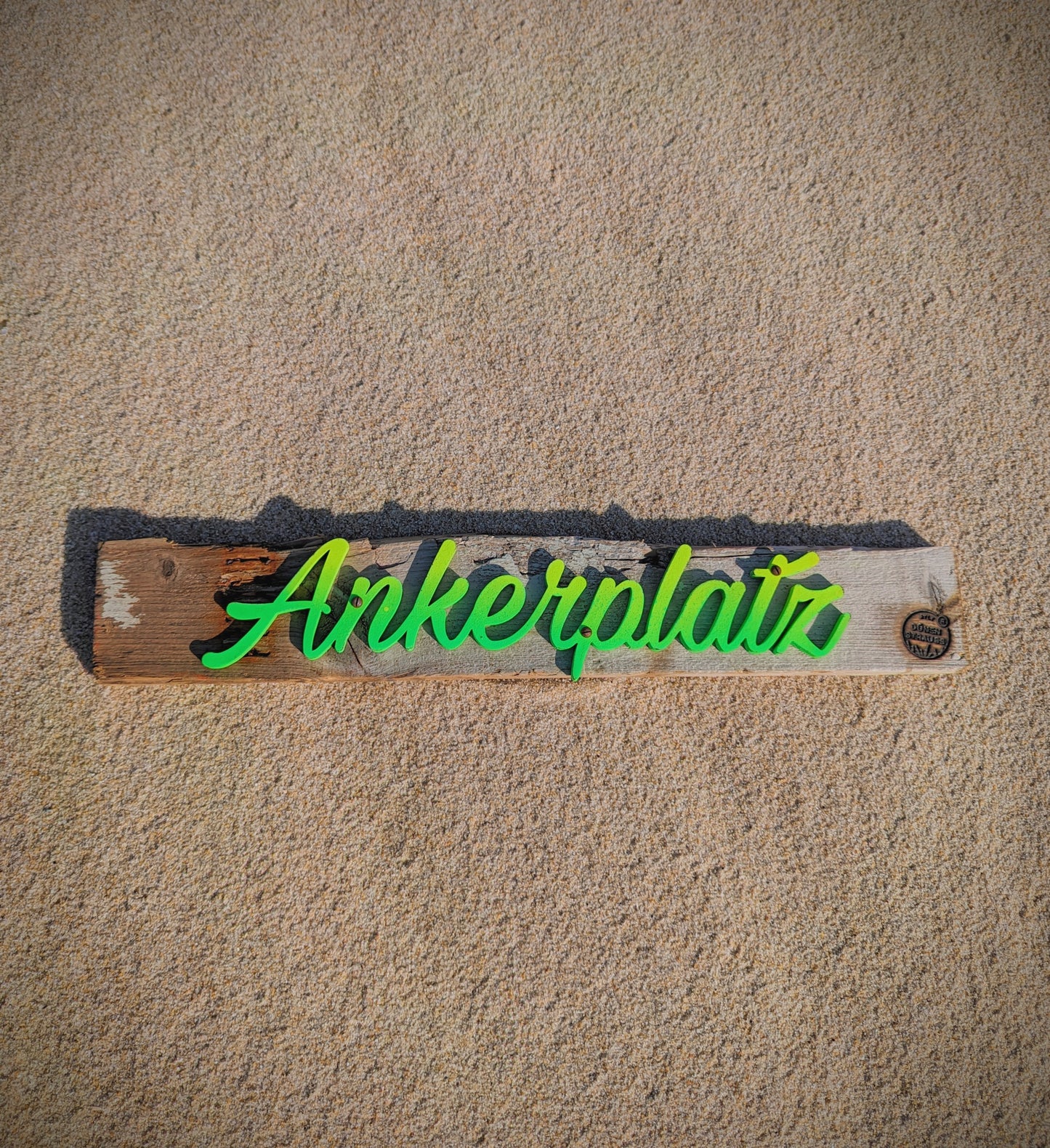 Driftwood-Schild Ankerplatz