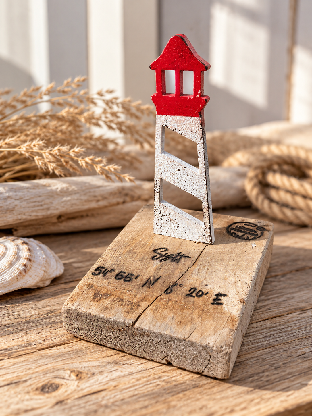 🌊 Driftwood Skulptur „Sylter Leuchtturm“ – Ein Stück Küste für Zuhause