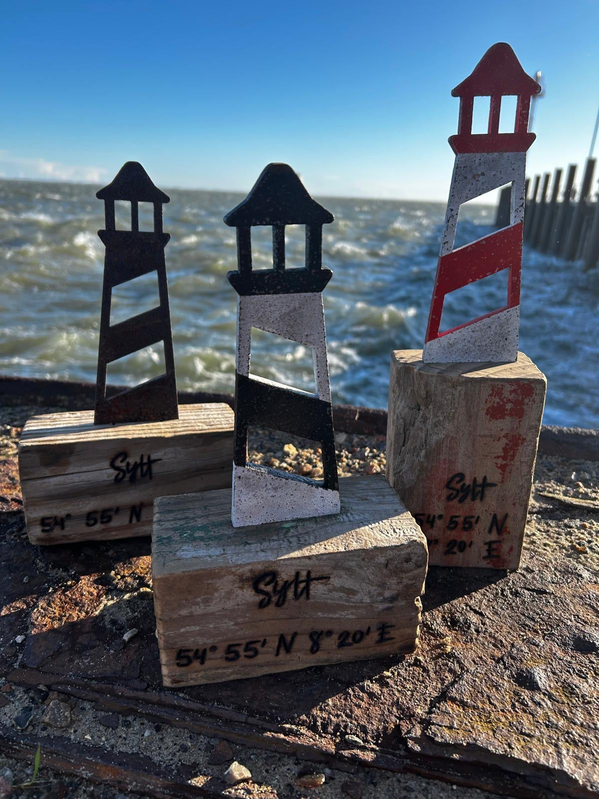 🌊 Driftwood Skulptur „Sylter Leuchtturm“ – Ein Stück Küste für Zuhause
