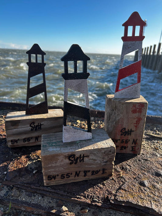 🌊 Driftwood Skulptur „Sylter Leuchtturm“ – Ein Stück Küste für Zuhause