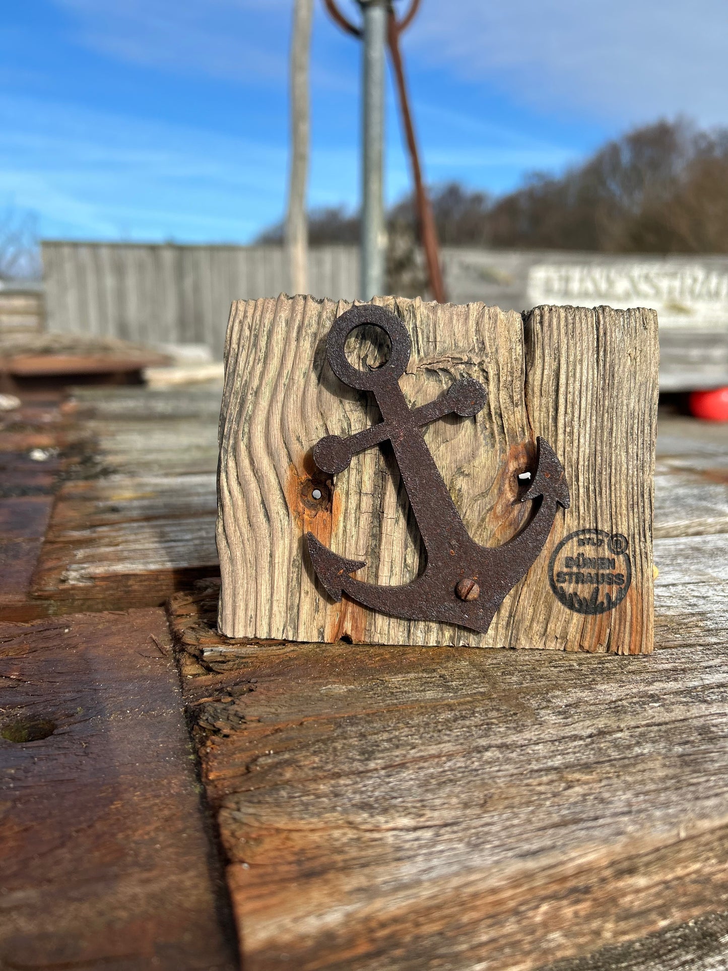 Driftwood-Stand-Schild • ⚓️ Anker