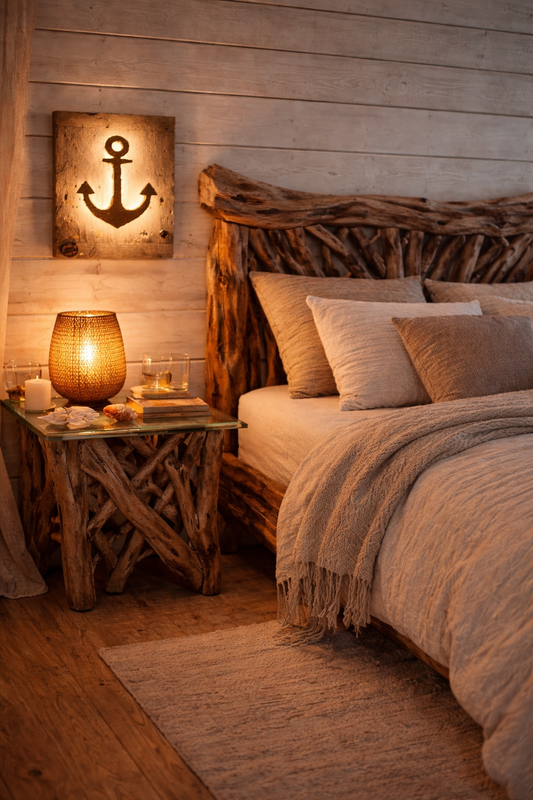 ⚓ Kleine Driftwood-Anker-Lampe – ein Stück Nordsee mit Geschichte