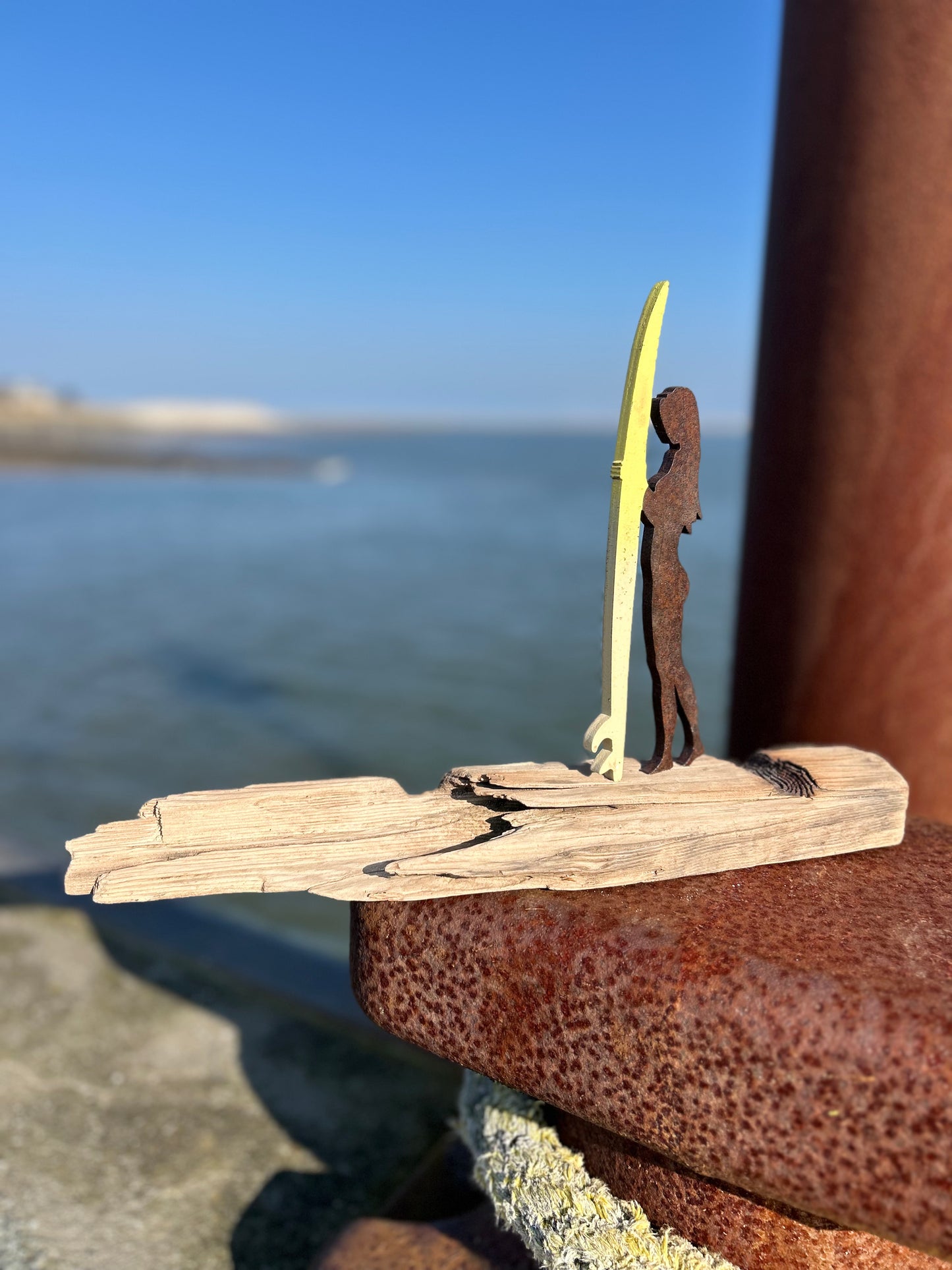 Driftwood Skulptur „Wellenreiter🏄, Kiter, Surfer, Wingfoiler, Kids & mehr...