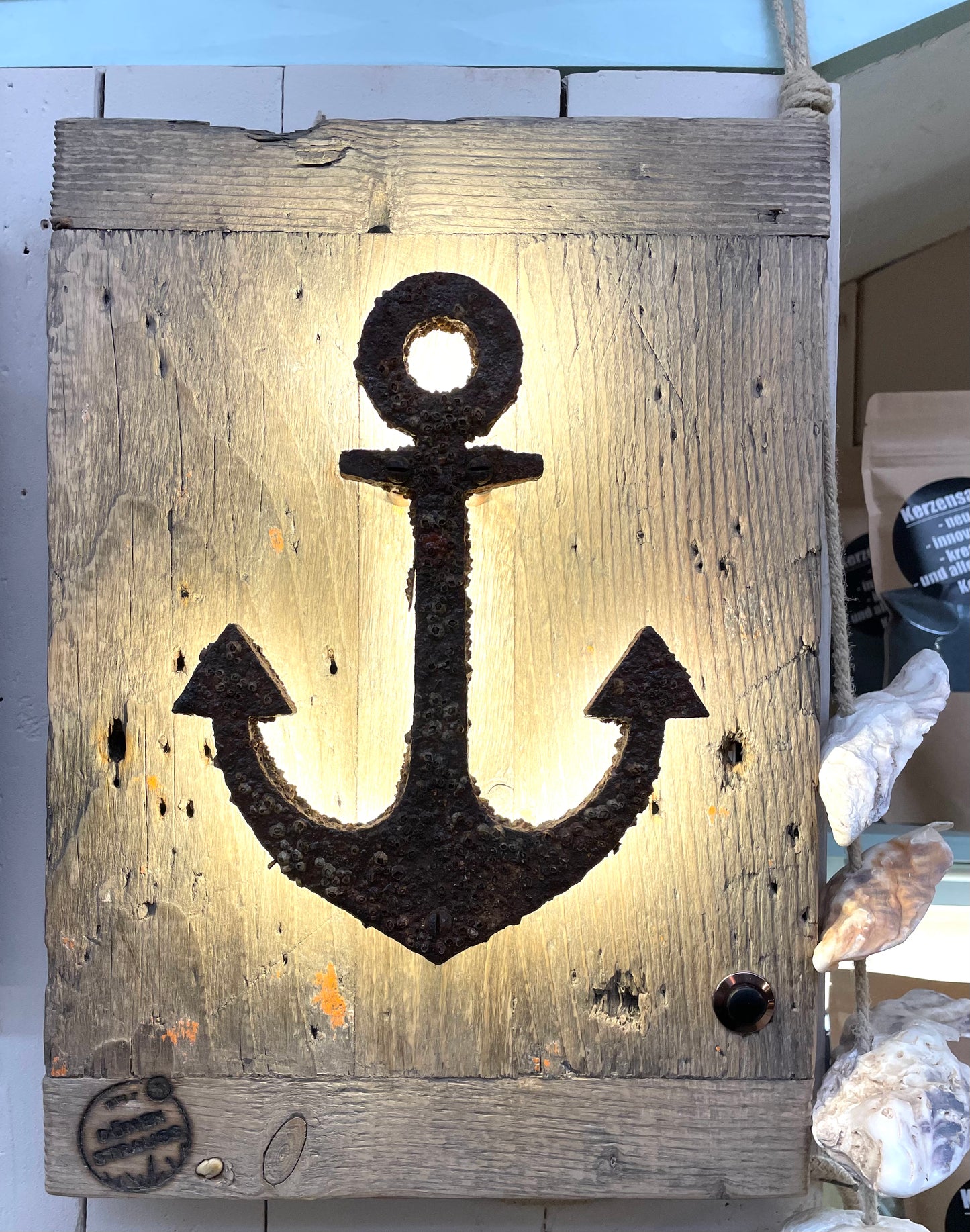 ⚓ Kleine Driftwood-Anker-Lampe – ein Stück Nordsee mit Geschichte