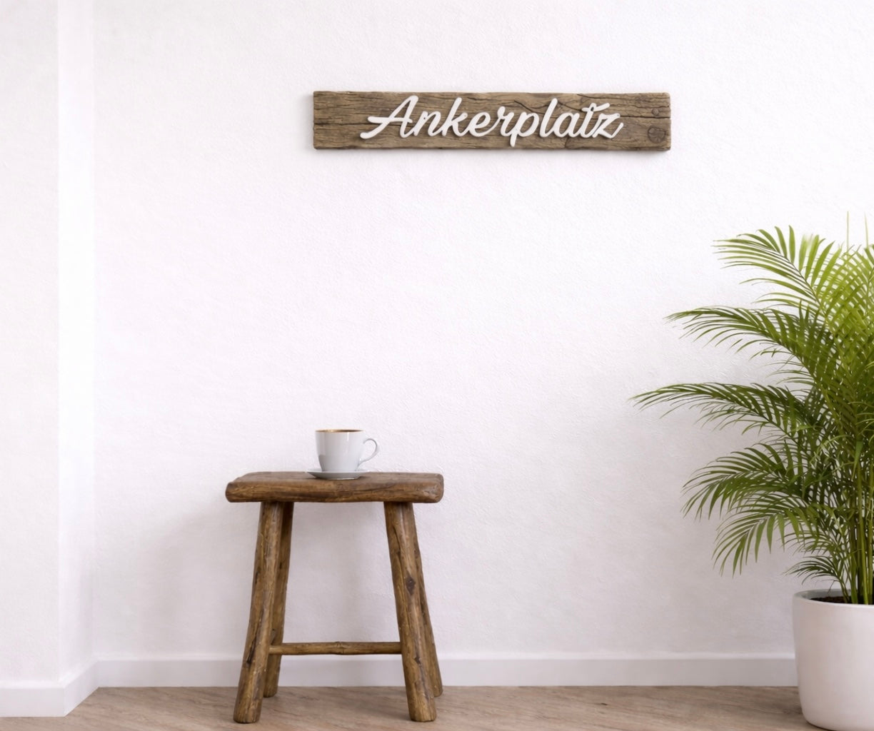 ⚓ Driftwood Schild „Ankerplatz“ – Zuhause ist, wo dein Herz vor Anker geht