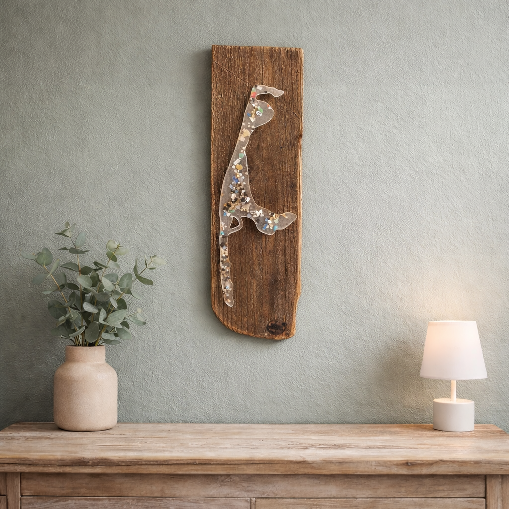 ⚓ Driftwood trift Epoxidharz „Sylt, Makrele, Anker & Co."