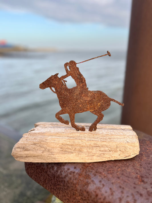 🐎 Driftwood Skulptur „Polo Reiter“  inspiriert vom Sylter Polo Turnier