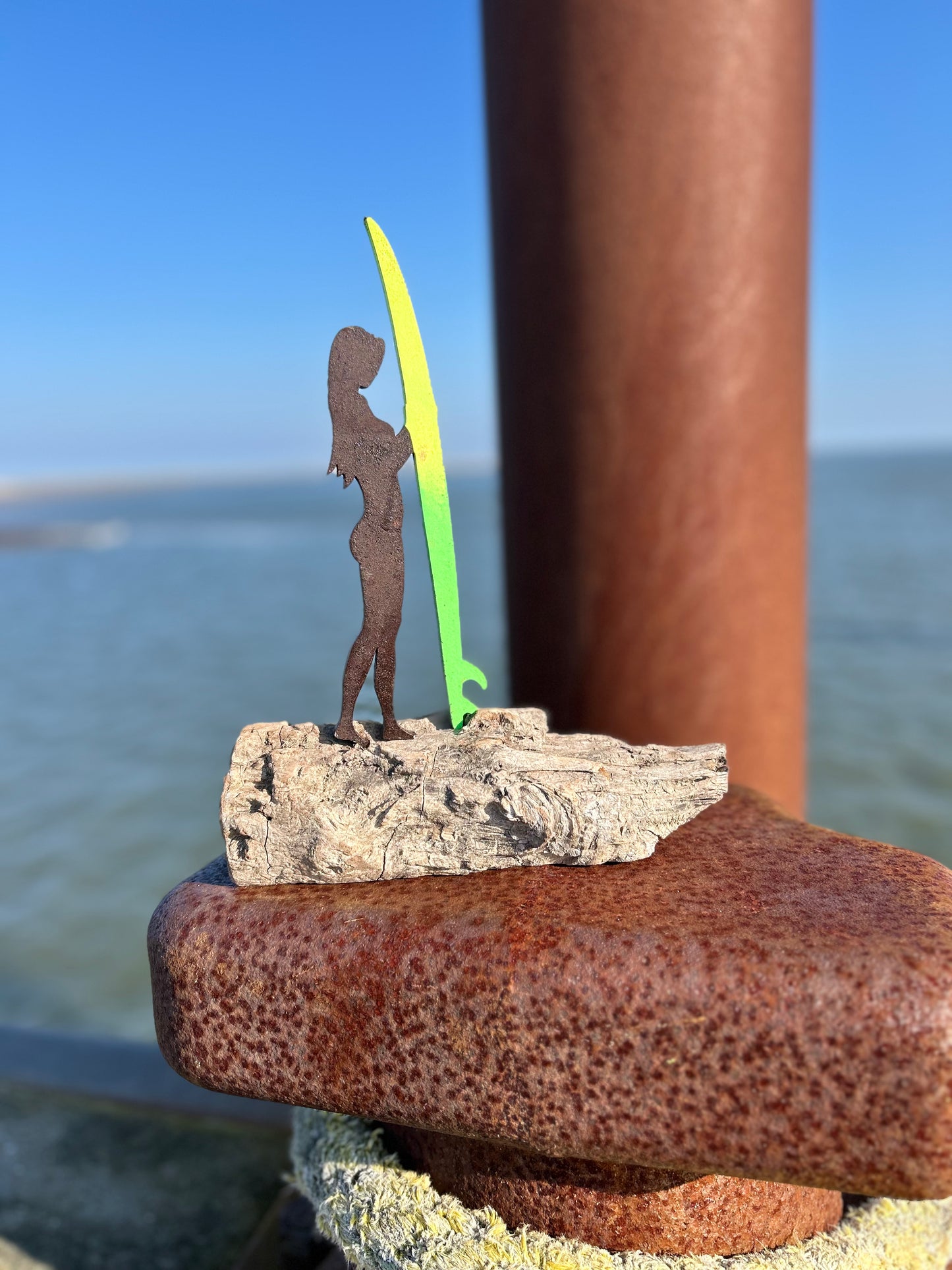 Driftwood Skulptur „Wellenreiter🏄, Kiter, Surfer, Wingfoiler, Kids & mehr...