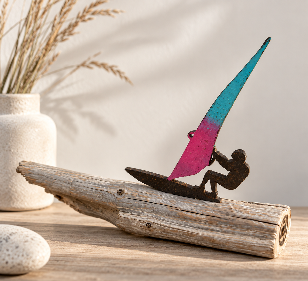 Driftwood Skulptur „Wellenreiter🏄, Kiter, Surfer, Wingfoiler, Kids & mehr...