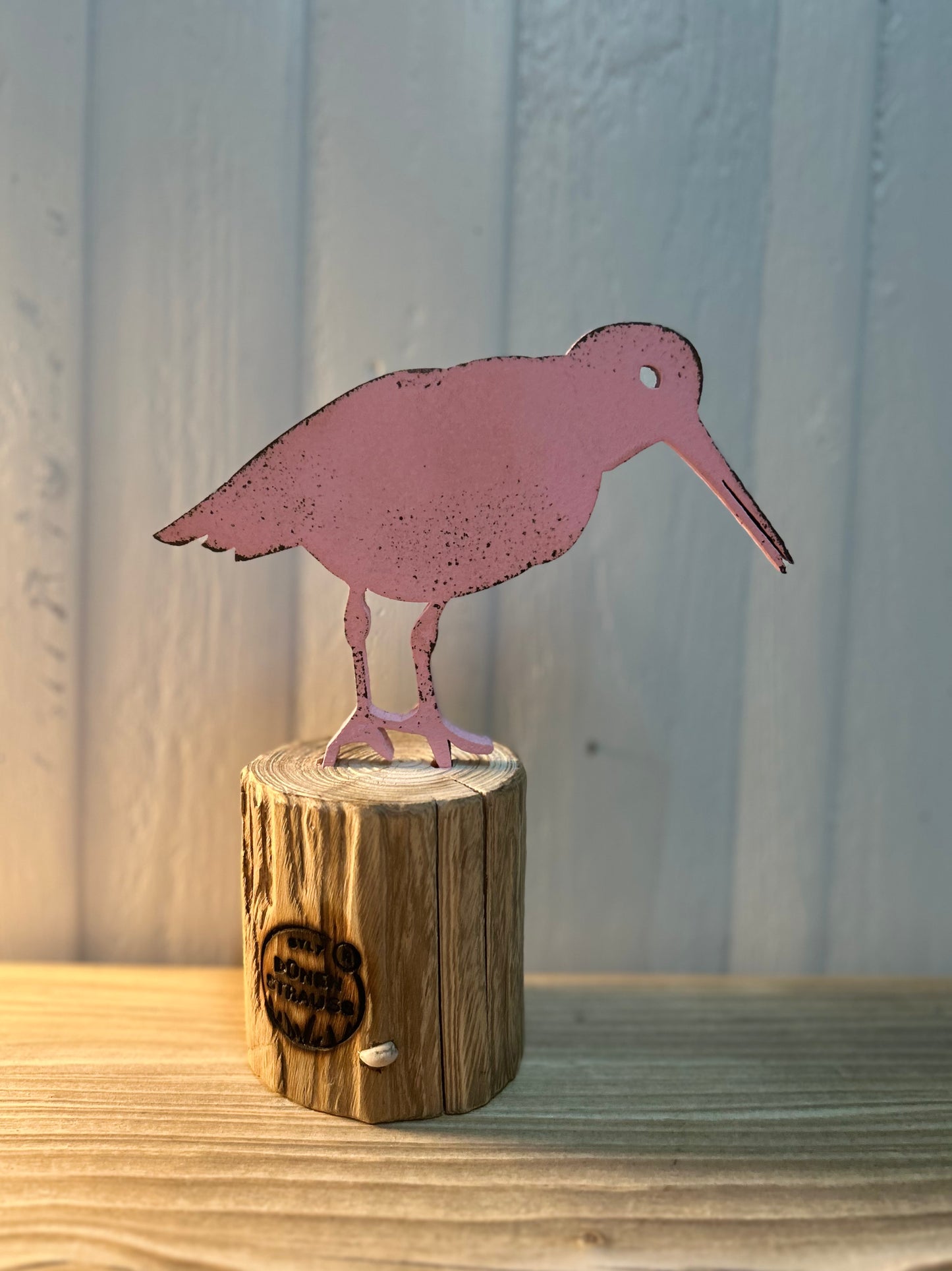 Driftwood Skulptur „Austerfischer Petrol“ – maritimes Unikat mit Sylter Seele