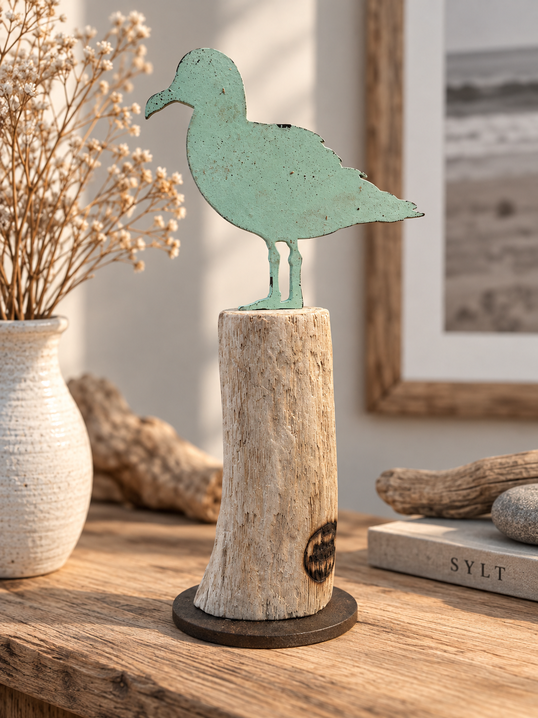 Driftwood Skulptur „Möwe Kalle“