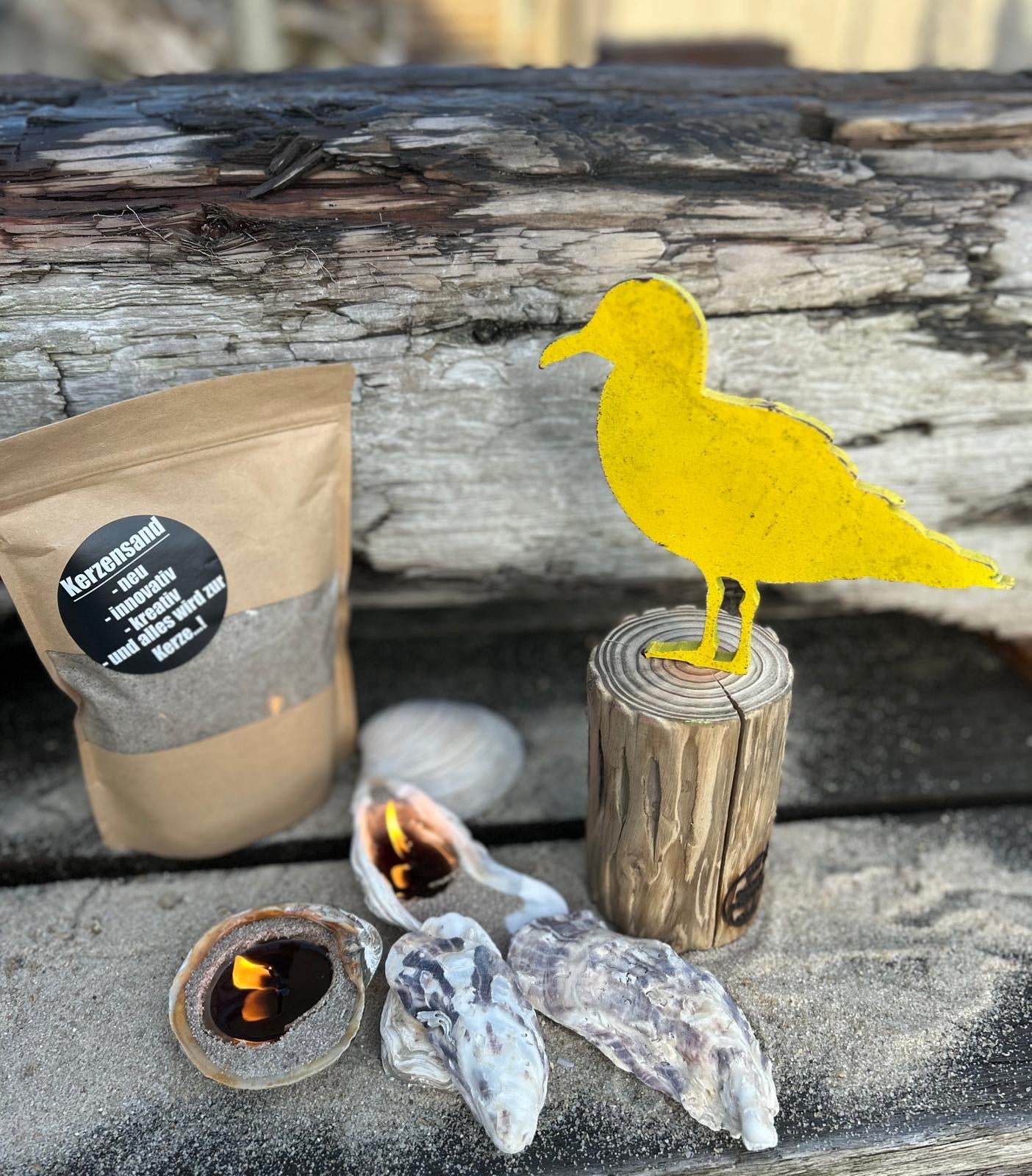 Driftwood Skulptur „Möwe Kalle“ – maritimes Unikat mit Sylter Seele