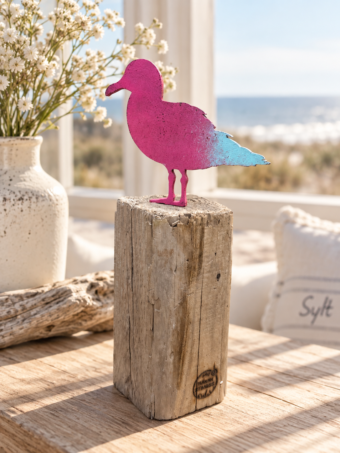 Driftwood Skulptur „Möwe Kalle“