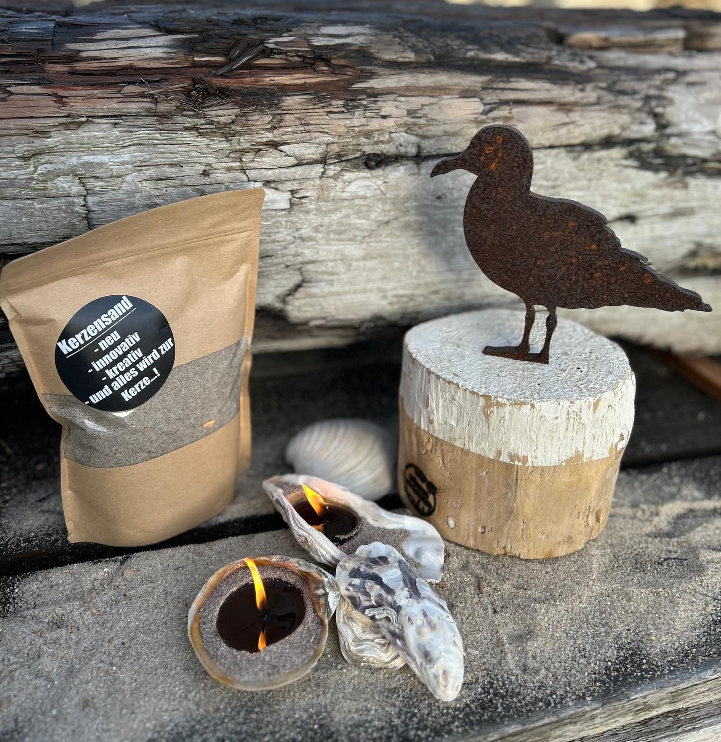 Driftwood Skulptur „Möwe Kalle“ – maritimes Unikat mit Sylter Seele