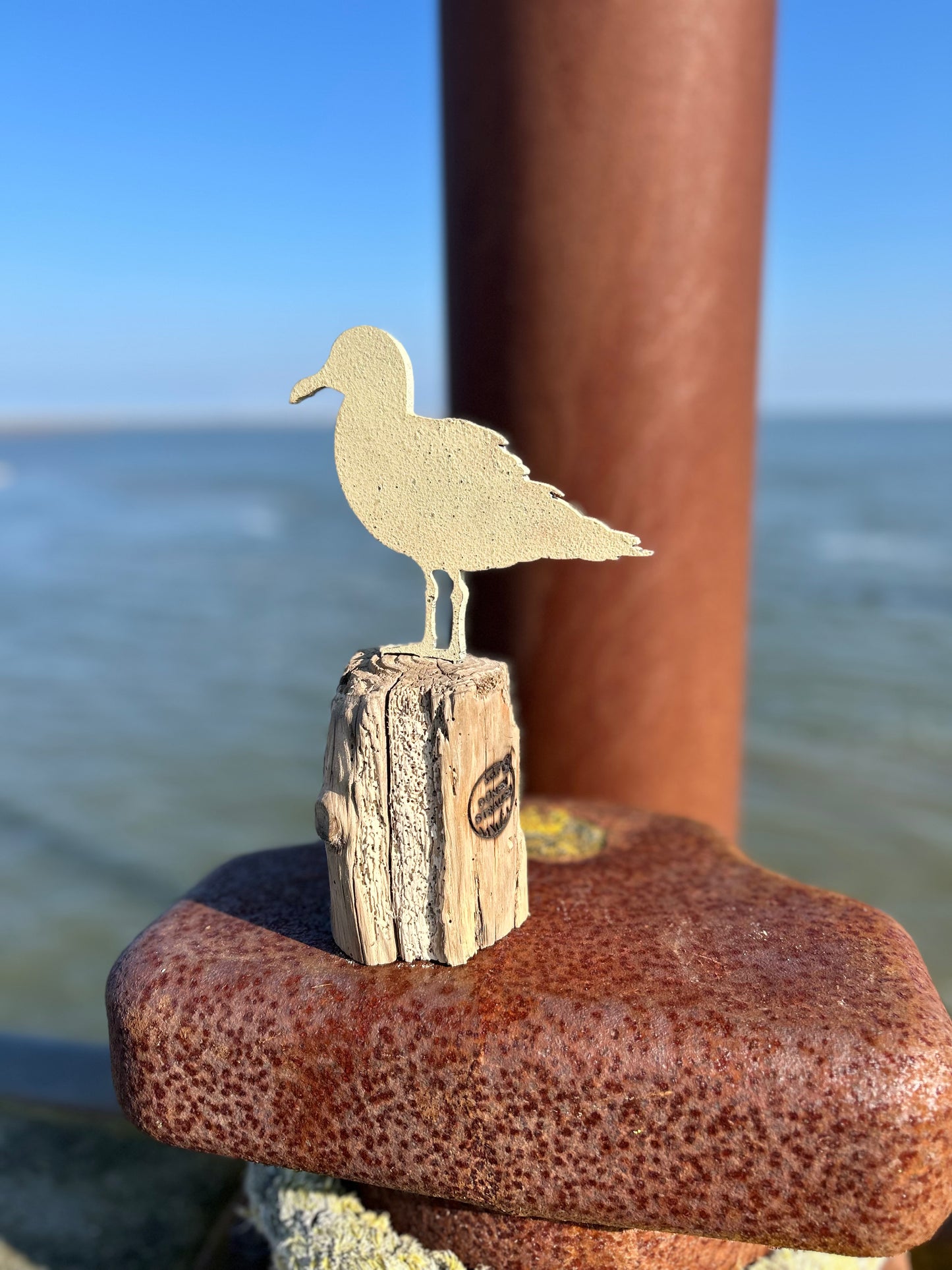 Driftwood Skulptur „Möwe Kalle“