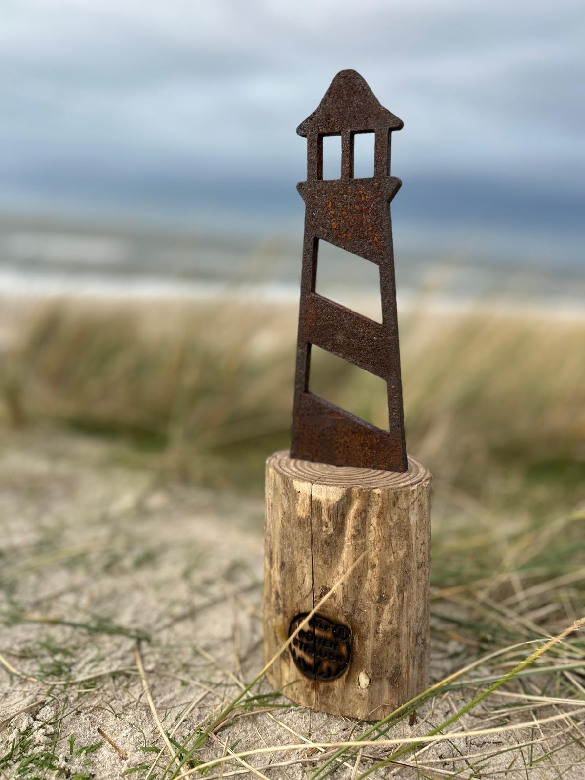🌊 Driftwood Skulptur „Sylter Leuchtturm“ – Ein Stück Küste für Zuhause