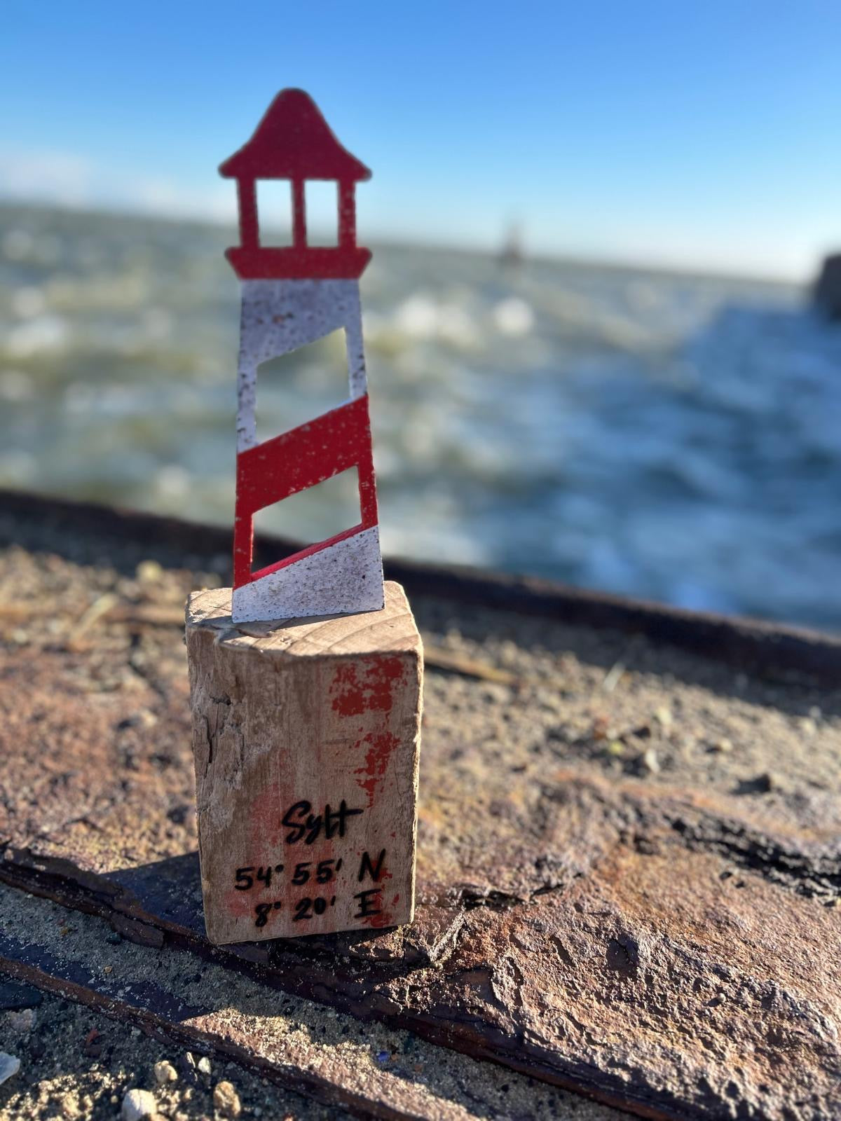 🌊 Driftwood Skulptur „Sylter Leuchtturm“ – Ein Stück Küste für Zuhause