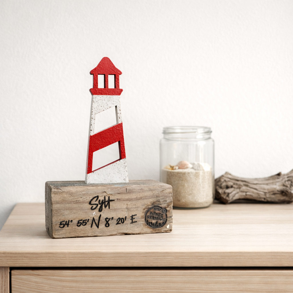 🌊 Driftwood Skulptur „Sylter Leuchtturm“ – Ein Stück Küste für Zuhause