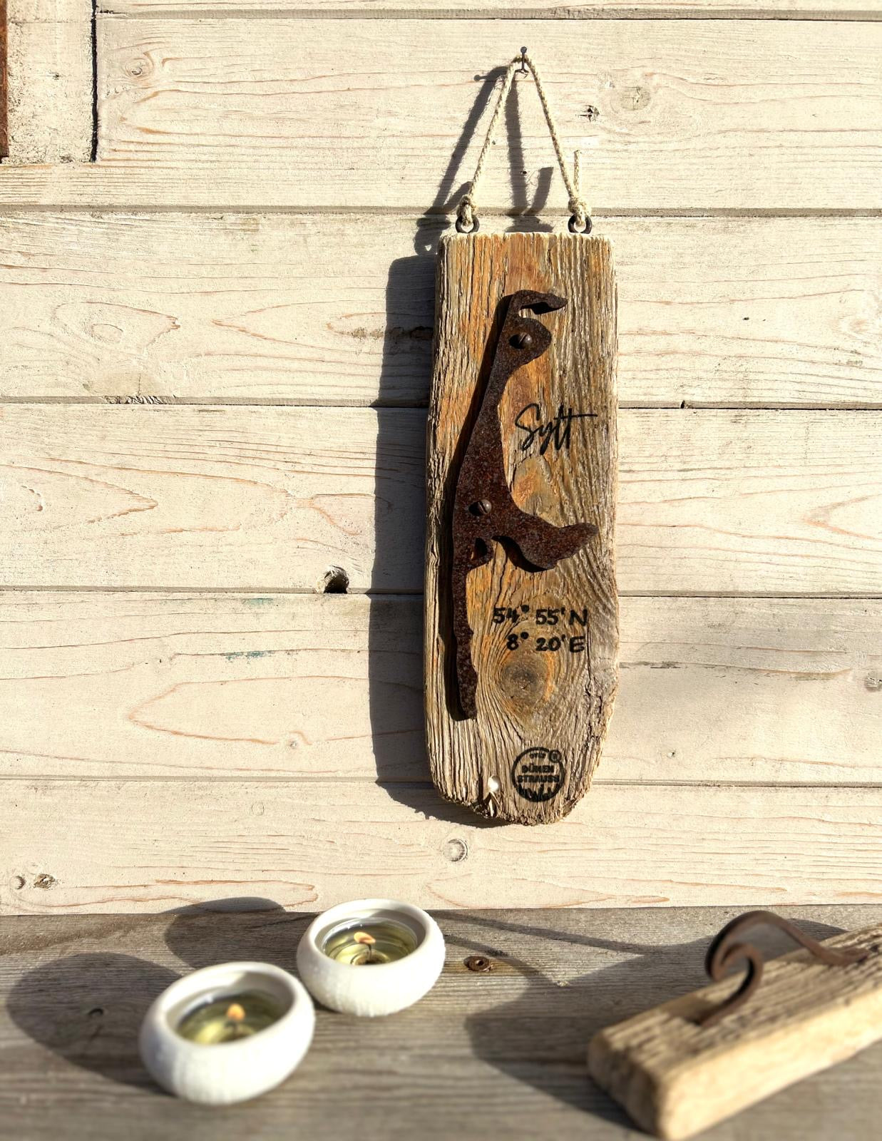 Driftwood-Schild Sylt · Koordinaten