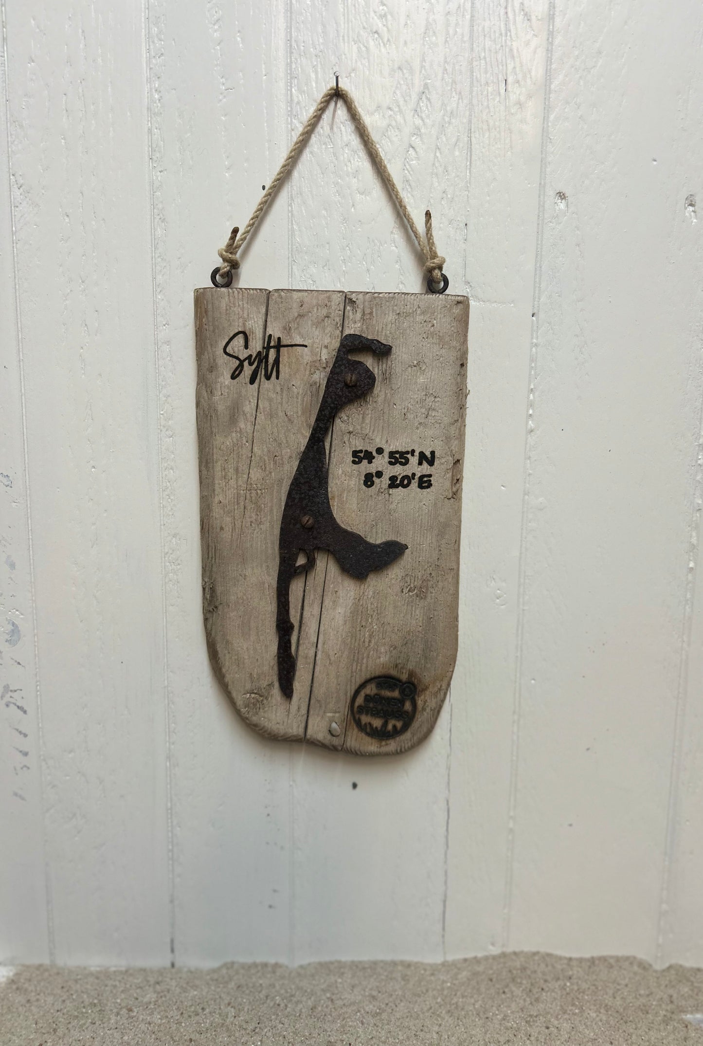 Driftwood-Schild Sylt · Koordinaten