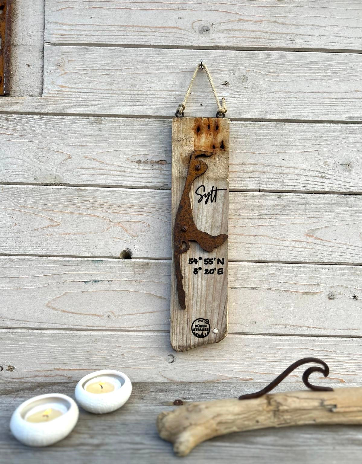 Driftwood-Schild Sylt · Koordinaten