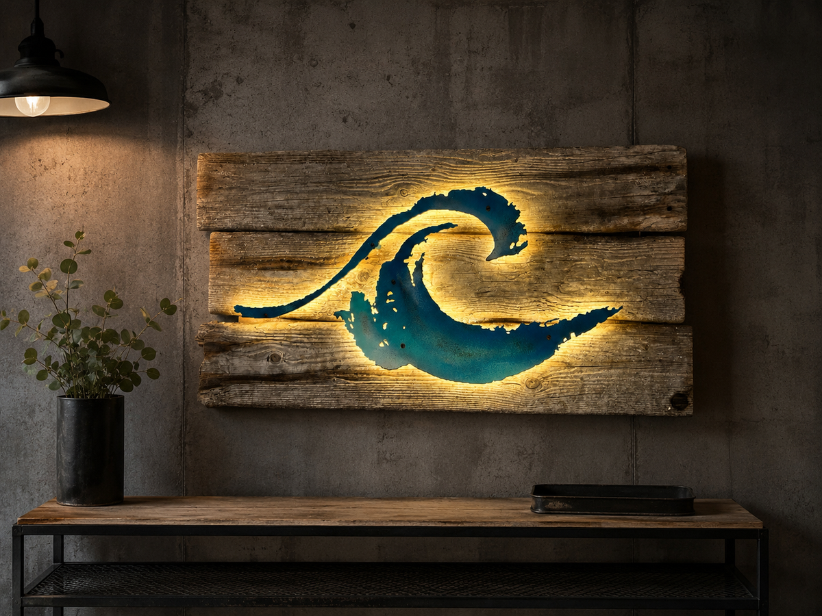 Driftwood-Welle Lampe