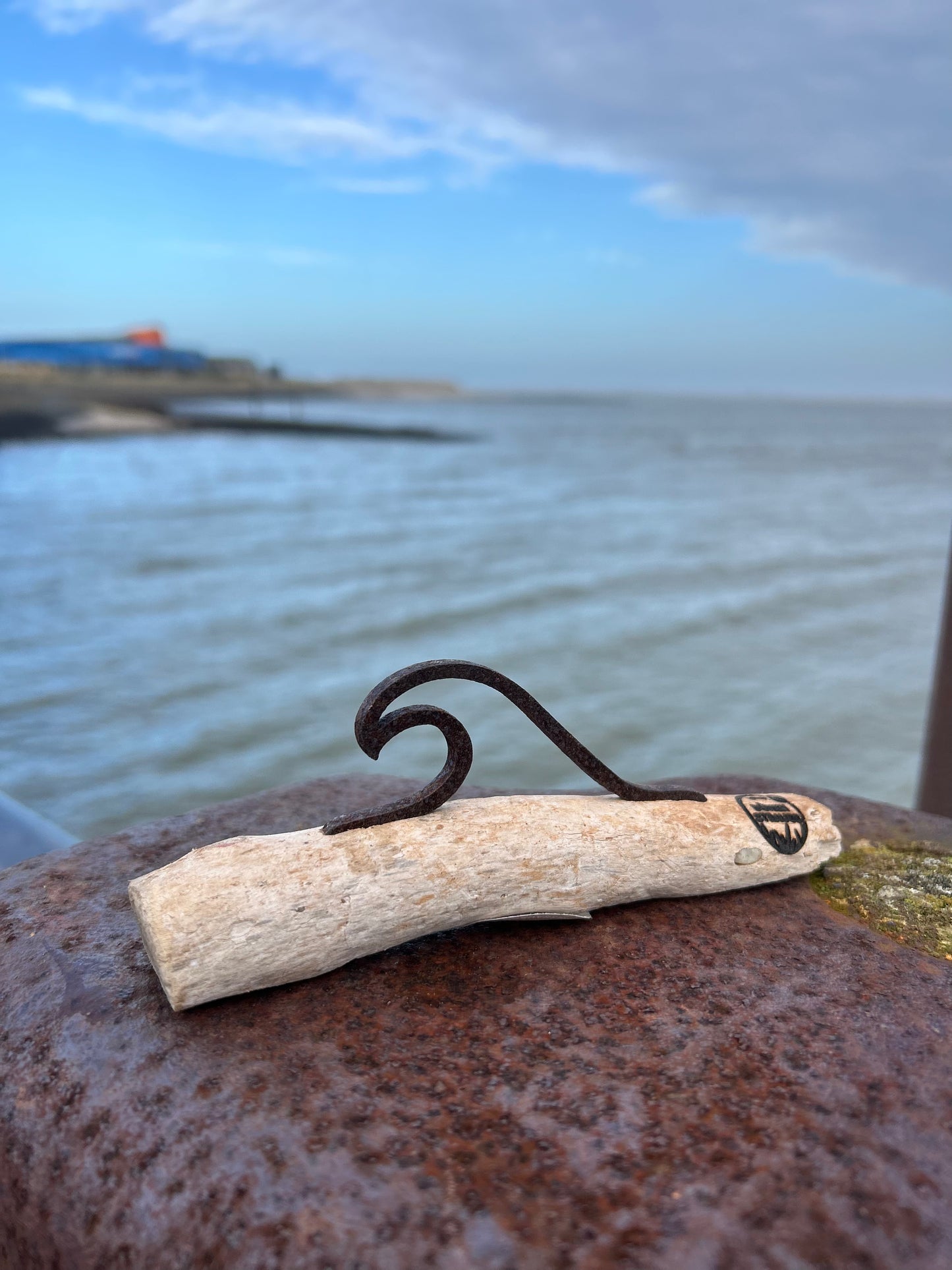 🌊 Mini Driftwood Skulptur „Welle“ – klein, natürlich, einzigartig