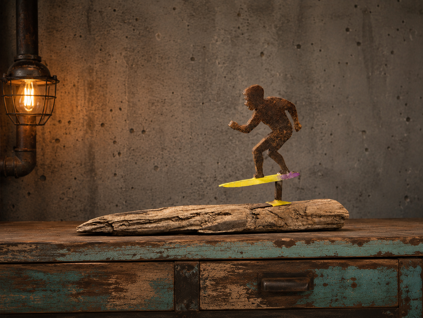 Driftwood Skulptur "Pumpfoiler"