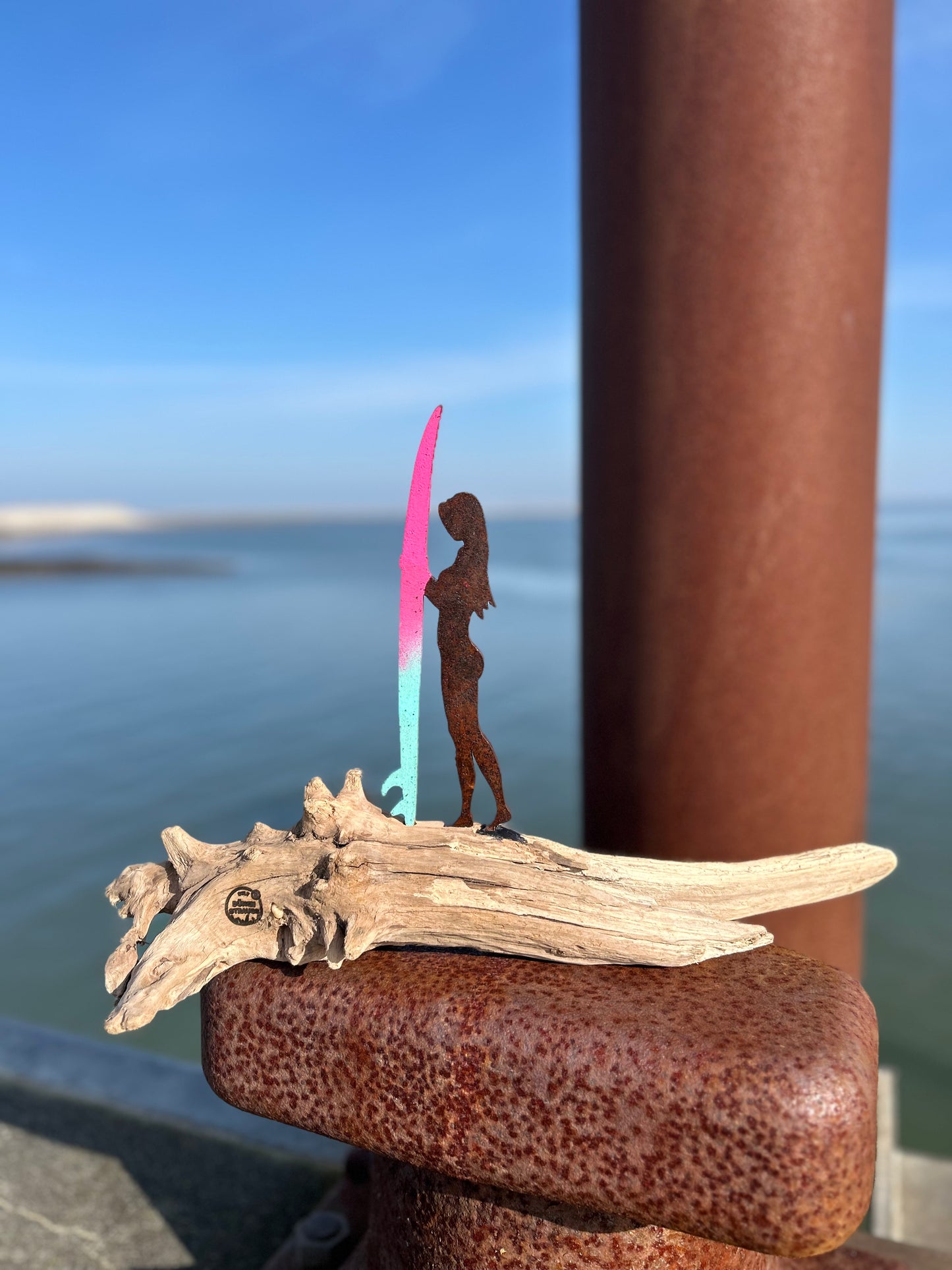 Driftwood Skulptur „Wellenreiter🏄, Kiter, Surfer, Wingfoiler, Kids & mehr...