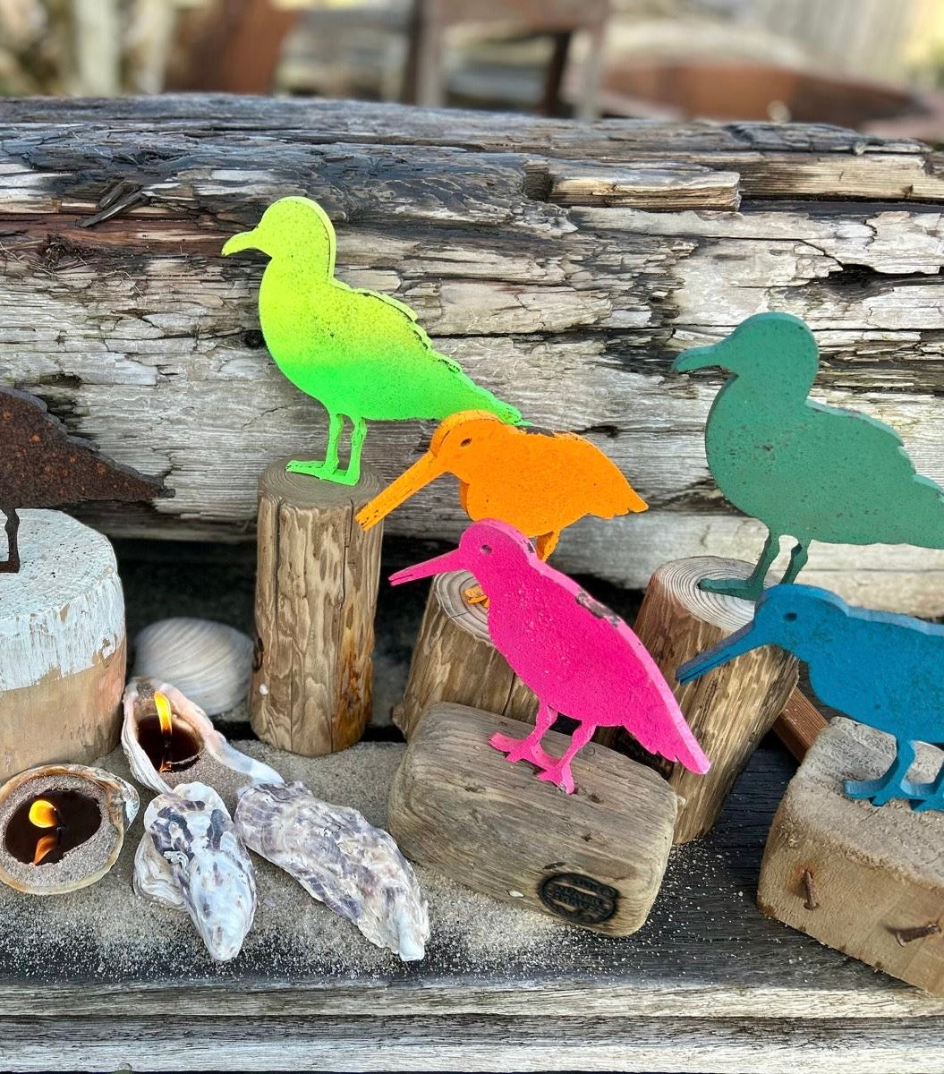 Driftwood Skulptur „Austerfischer Petrol“ – maritimes Unikat mit Sylter Seele