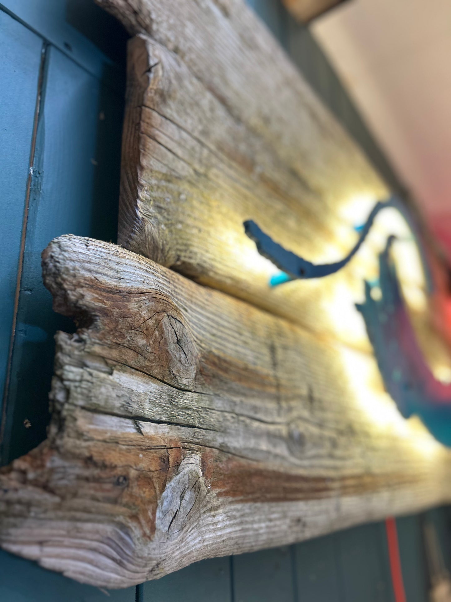 Driftwood-Welle Lampe