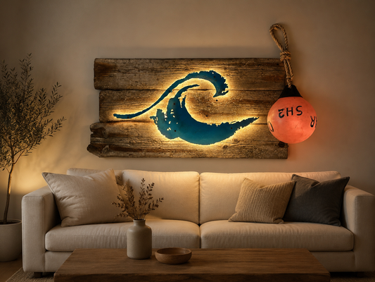 Driftwood-Welle Lampe